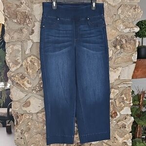 Chico's Dark Blue Wide Ankle Jeans